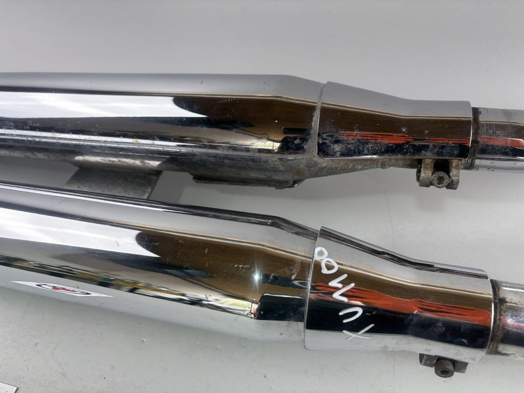 Yamaha XV1100 Virago 3LP Auspuff Exhaust Schalldämpfer Endtopf Silvertail