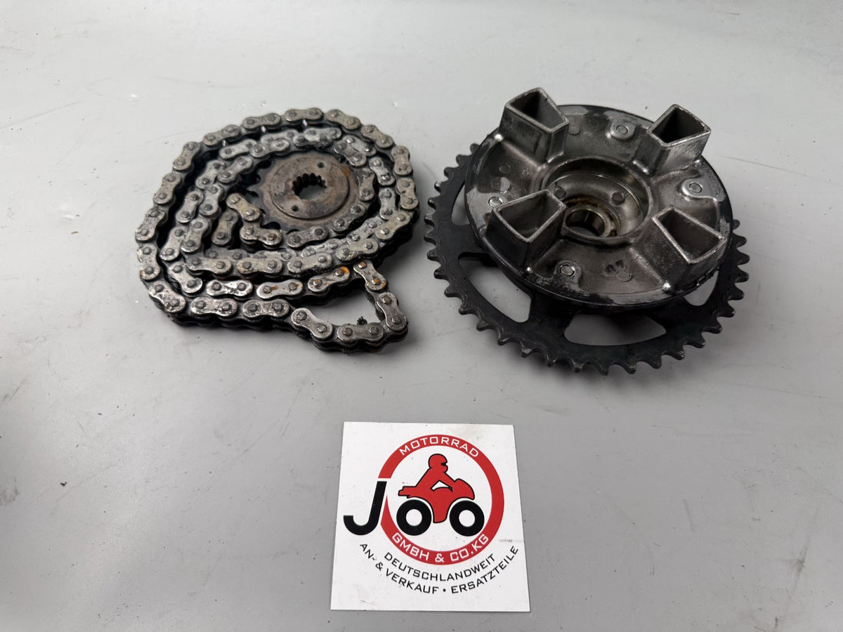 Kawasaki EX500A GPZ500S Kettensatz Kettenkit Chain Ritzel Kettenradträger