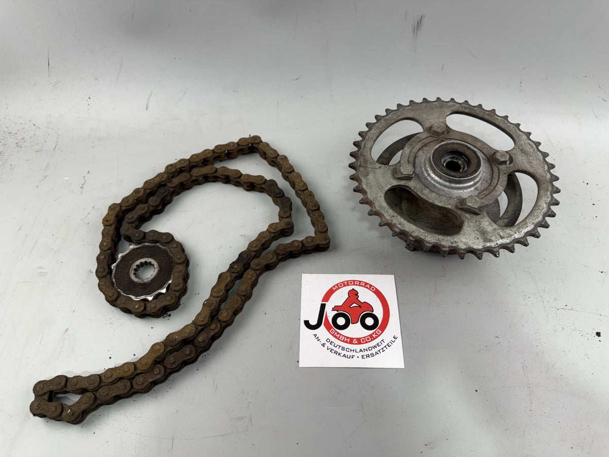 Suzuki GN250 NJ42A Ritzel Kettensatz Kettenkit Chain Antrieb