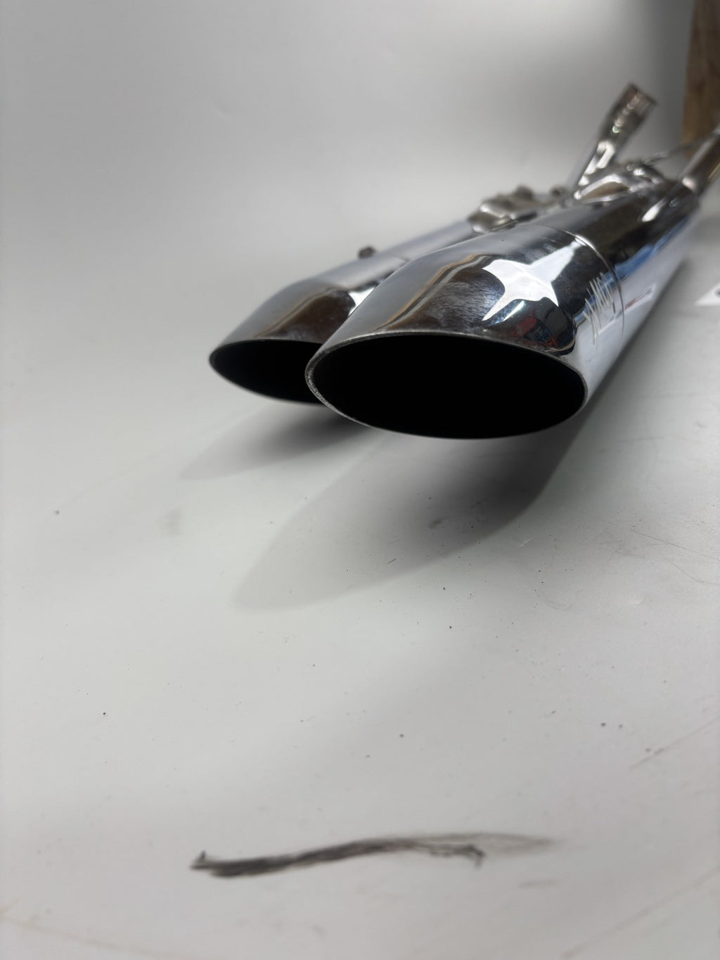 Yamaha XV1100 Virago 3LP Auspuff Exhaust Schalldämpfer Endtopf Silvertail