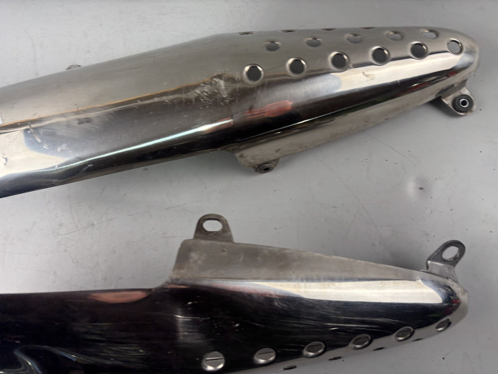 Honda SLR 650 Vigor FX 650 RD09 Auspuffblenden Blech Abdeckung Cover Deckel