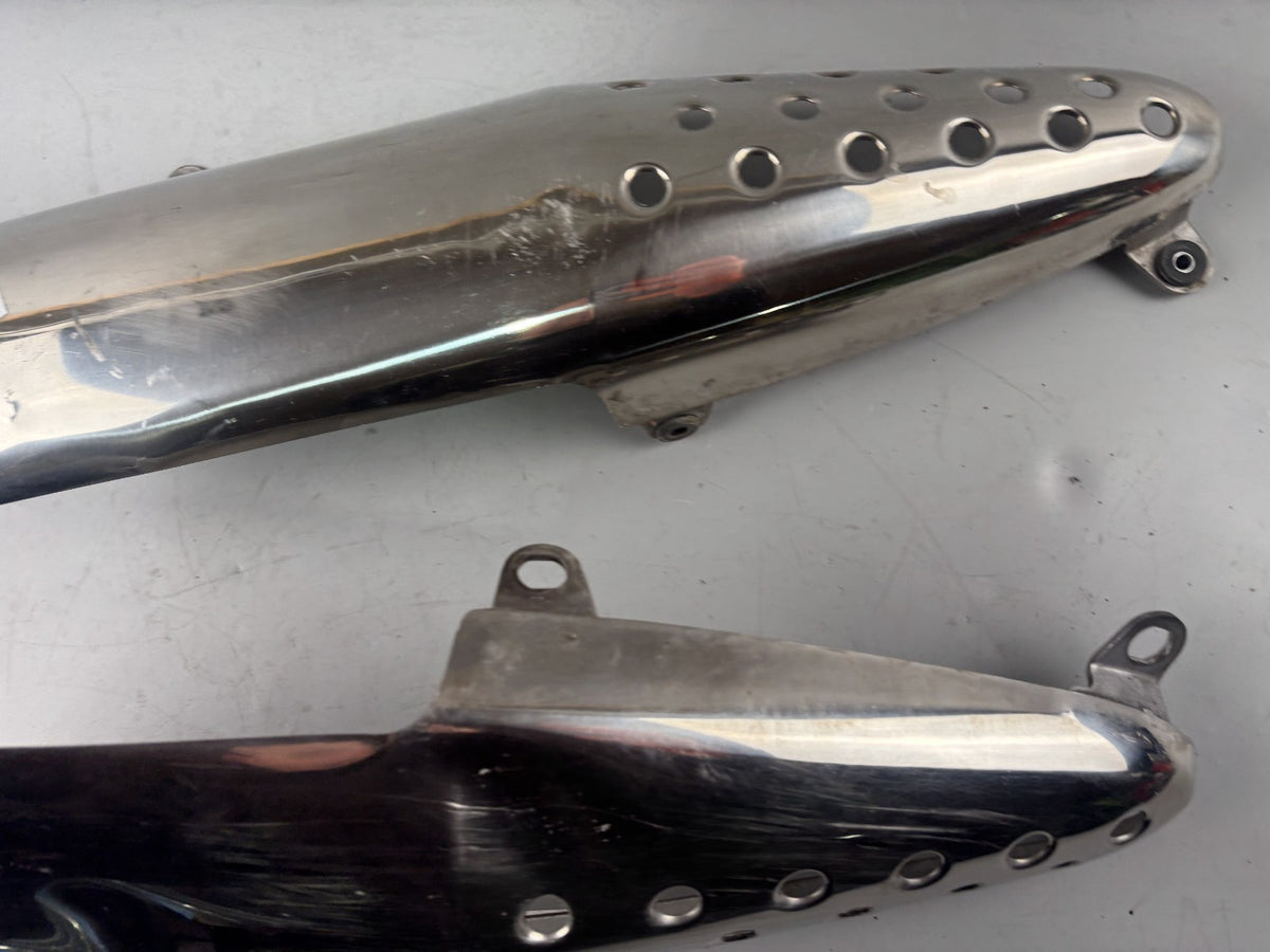 Honda SLR 650 Vigor FX 650 RD09 Auspuffblenden Blech Abdeckung Cover Deckel