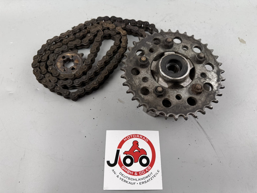 Honda XBR 500 PC15 Kettensatz Kettenkit Chain Ritzel Antrieb Kettenradträger