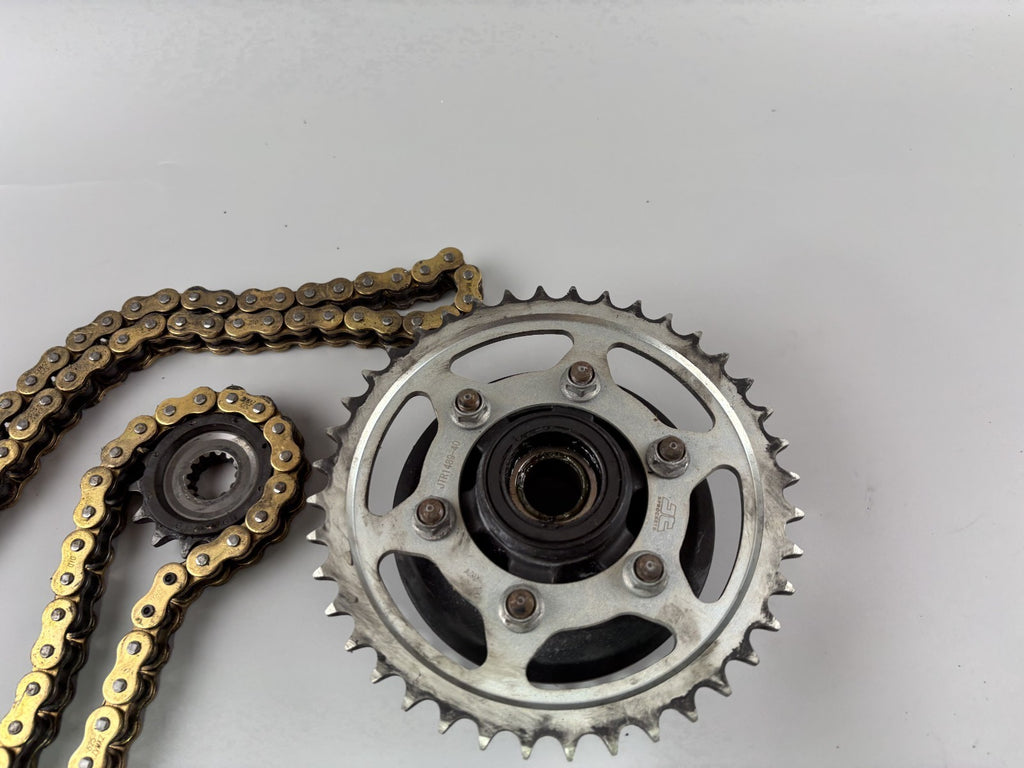 Kawasaki ZX6R ZX636 A 2002 Kettensatz Kettenkit Kette Chain Ritzel Kettenrad