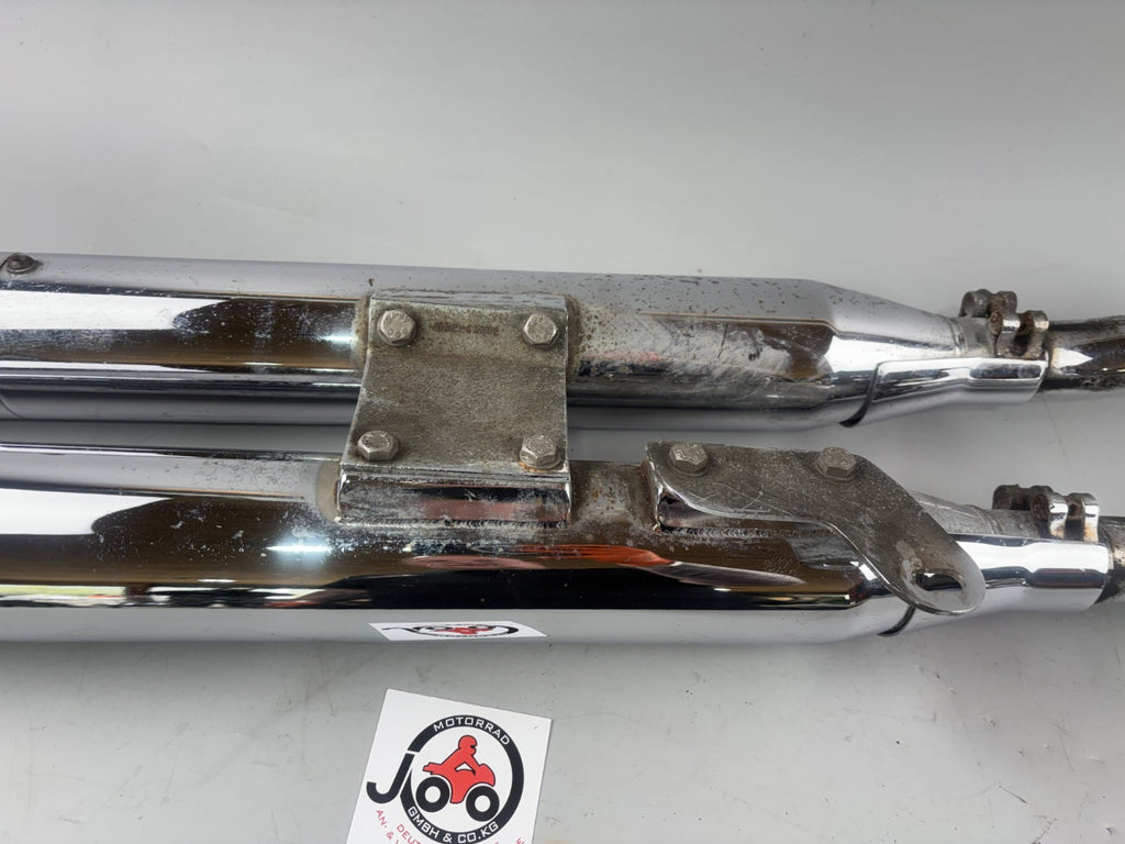 Yamaha XV1100 Virago 3LP Auspuff Exhaust Schalldämpfer Endtopf Silvertail
