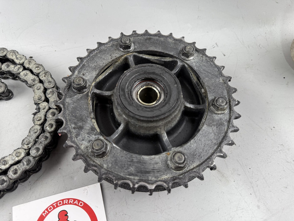 Yamaha XJR 1200 4PU Kettensatz Kettenkit Chain Ritzel Antrieb Kettenradträger