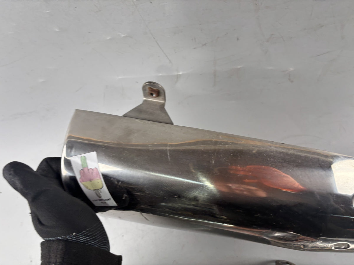 Honda SLR 650 Vigor FX 650 RD09 Auspuffblenden Blech Abdeckung Cover Deckel