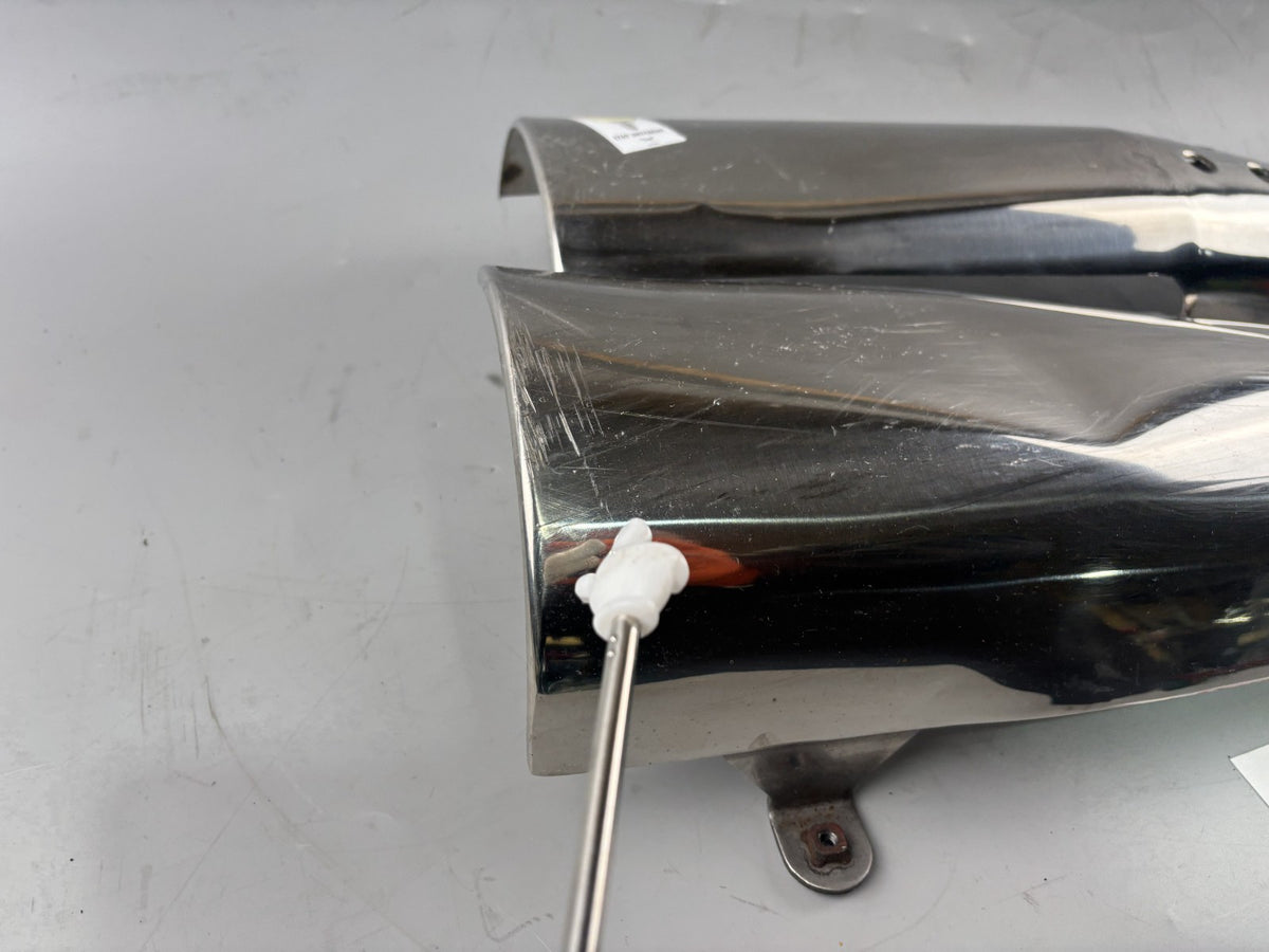 Honda SLR 650 Vigor FX 650 RD09 Auspuffblenden Blech Abdeckung Cover Deckel