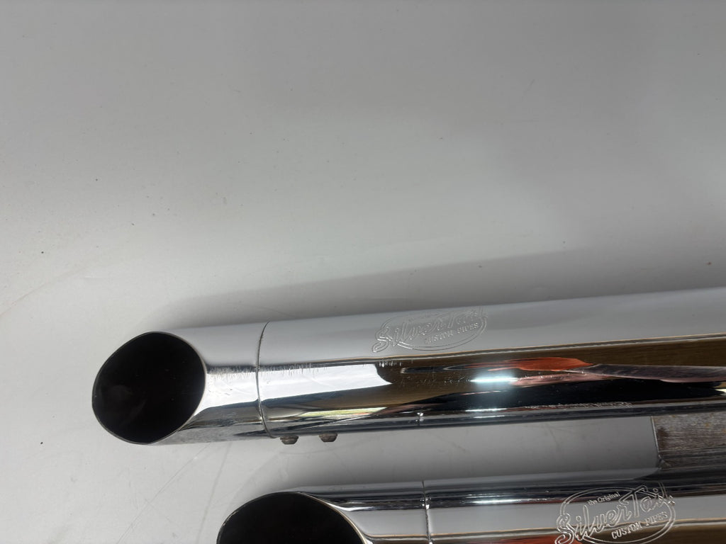 Yamaha XV1100 Virago 3LP Auspuff Exhaust Schalldämpfer Endtopf Silvertail