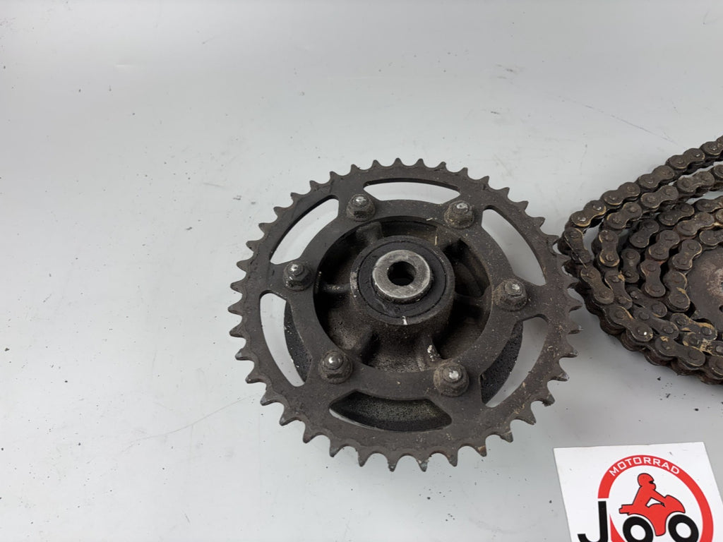 Kawasaki EX500D GPZ500S Kettenkit Kettensatz Chain Ritzel Kettenrad Träger