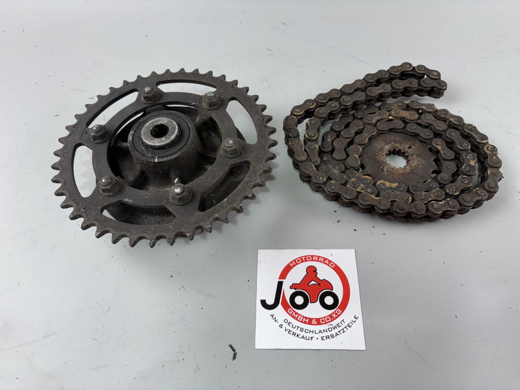 Kawasaki EX500D GPZ500S Kettenkit Kettensatz Chain Ritzel Kettenrad Träger