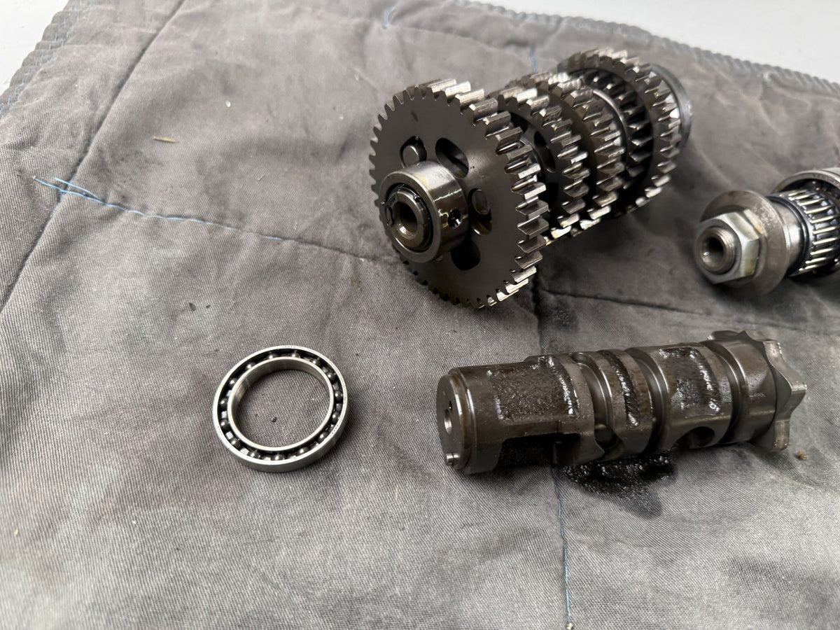 Kawasaki EL250 252 Eliminator Getriebe Getriebewelle Schaltwalze Klaue Motor