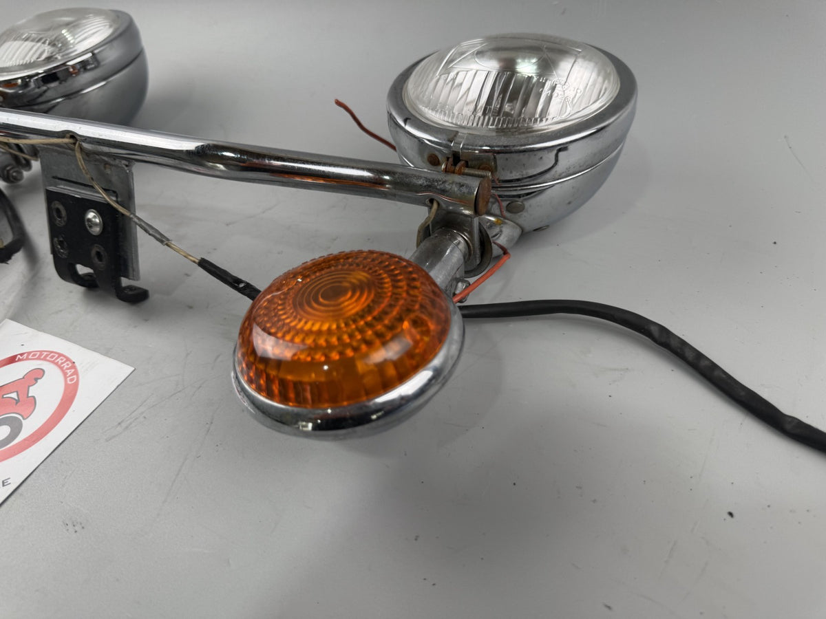Yamaha XV535 3BR 2YL Virago Zusatz Scheinwerfer front Maske Blinker vorne Geweih