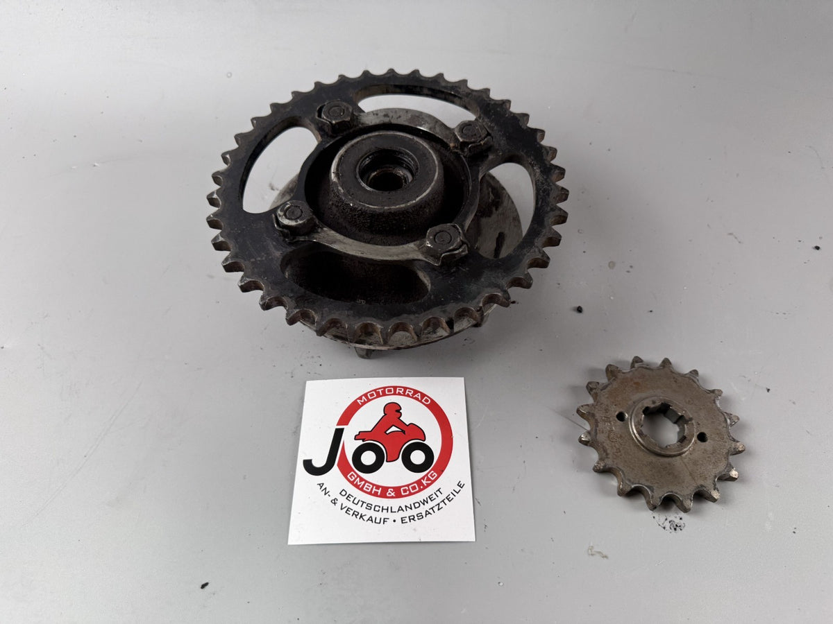 Yamaha XS 400 12E Ritzel Kettensatz Kettenradträger Kettenrad Chain