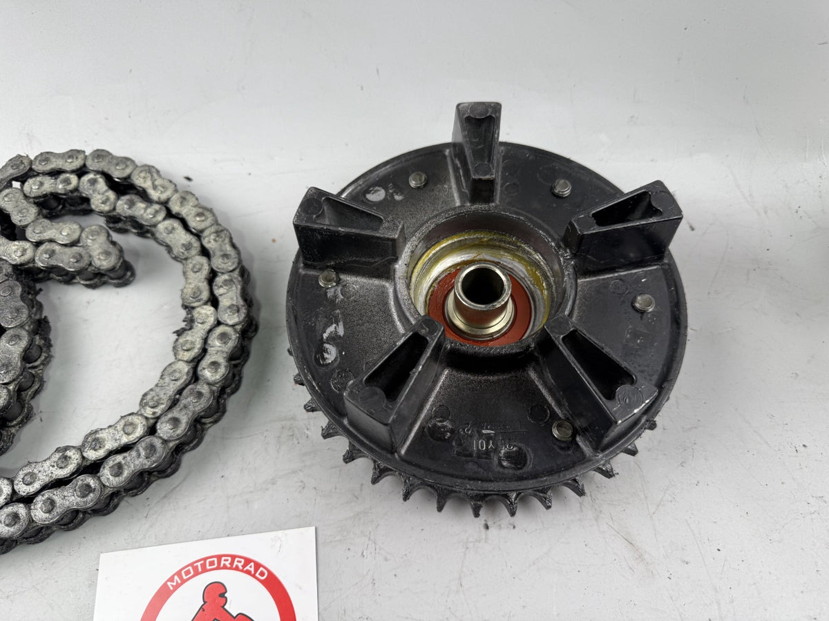 Yamaha XJR 1200 4PU Kettensatz Kettenkit Chain Ritzel Antrieb Kettenradträger