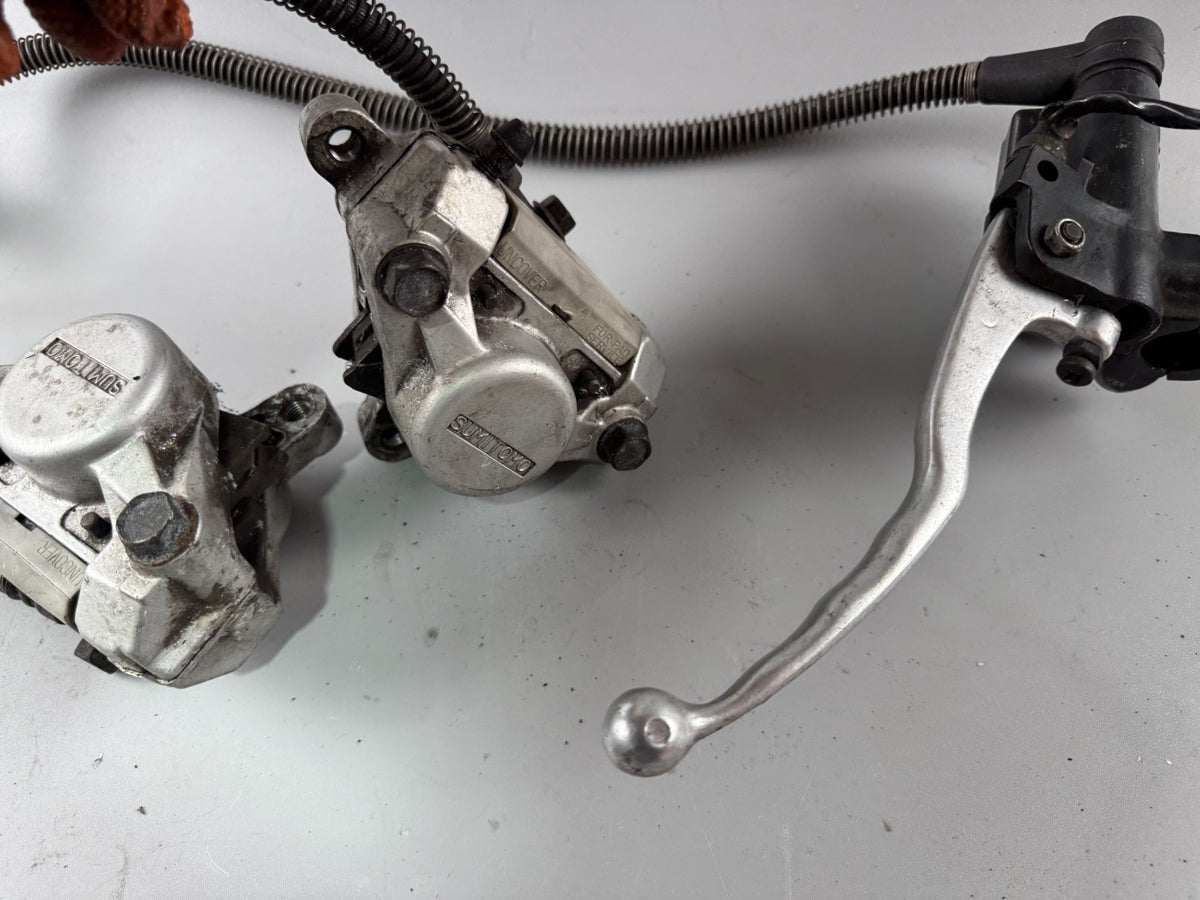 Yamaha XV1100 Virago 3LP Bremsanlage Brake Bremse Satttel Pumpe Flex front
