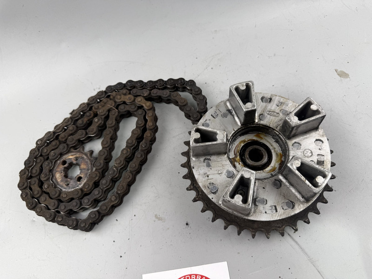 Honda XBR 500 PC15 Kettensatz Kettenkit Chain Ritzel Antrieb Kettenradträger