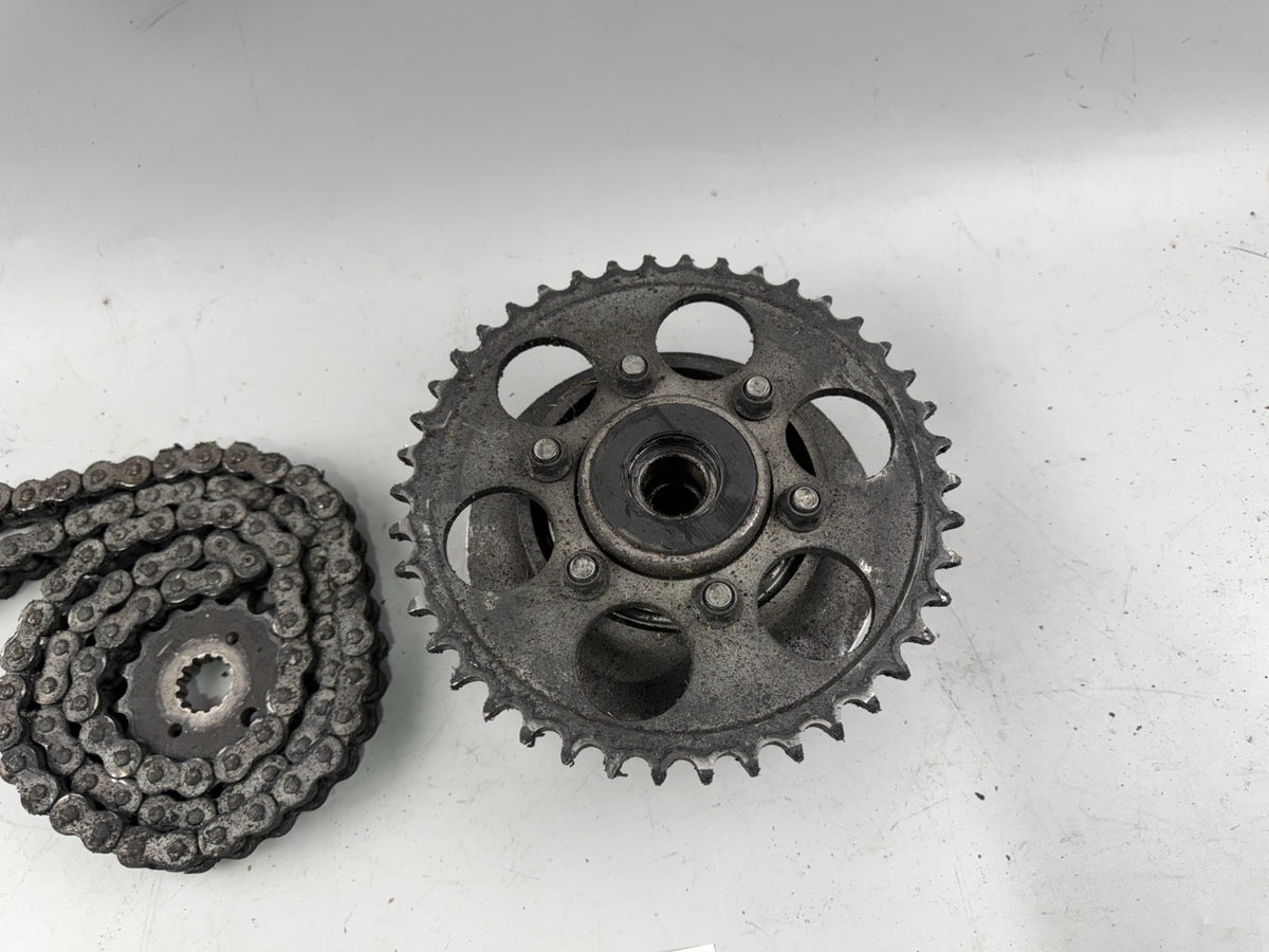 Suzuki GSX 750 AE Inazuma Kettensatz Chain Ritzel Kettenrad Antrieb Kettenkit