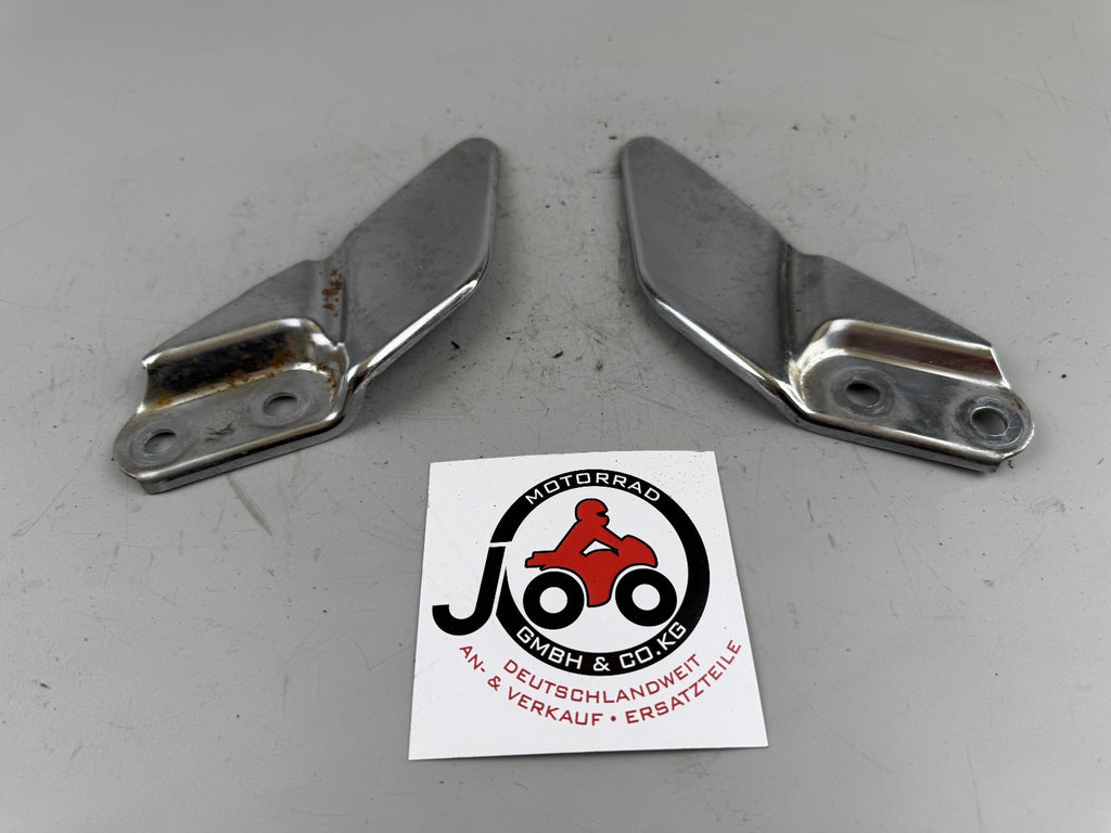 Suzuki GSX750 AE Inazuma Fußrasten Footsteps vorne Front Hangers Chrome Platten