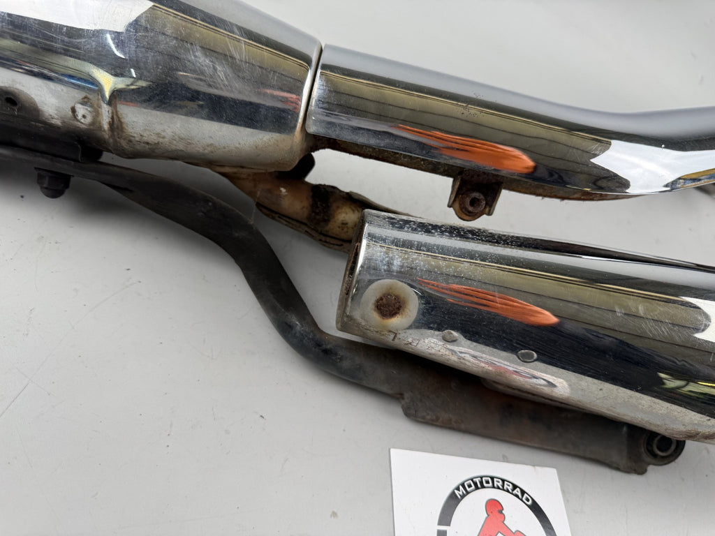 Honda VT600C Shadow Auspuffanlage Auspuff Exhaust Downpipe Schalldämpfer