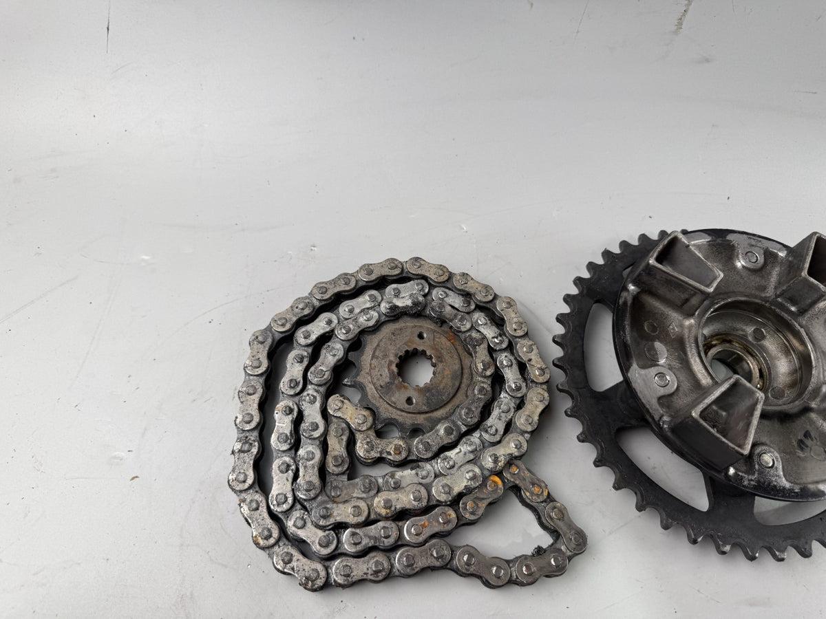Kawasaki EX500A GPZ500S Kettensatz Kettenkit Chain Ritzel Kettenradträger