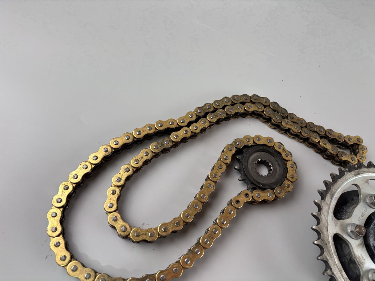 Kawasaki ZX6R ZX636 A 2002 Kettensatz Kettenkit Kette Chain Ritzel Kettenrad