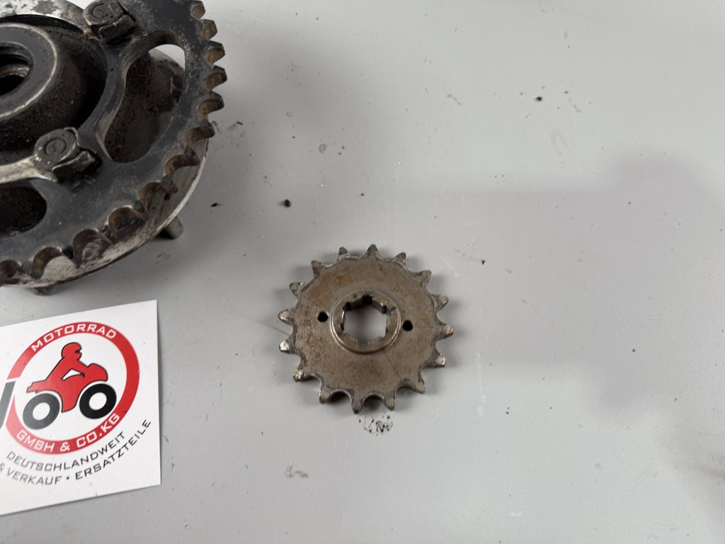 Yamaha XS 400 12E Ritzel Kettensatz Kettenradträger Kettenrad Chain