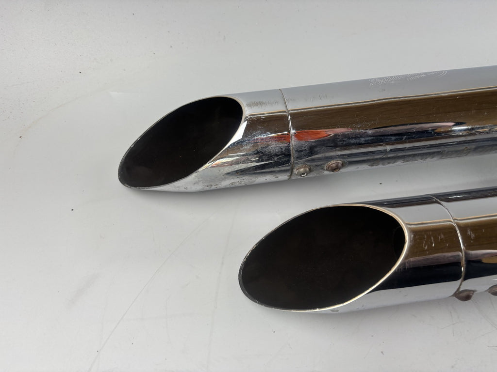 Yamaha XV1100 Virago 3LP Auspuff Exhaust Schalldämpfer Endtopf Silvertail